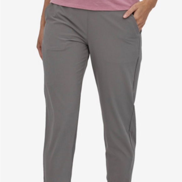 Patagonia Women's Happy Hike Studio Pants noble gray size L, NWT - Picture 3 of 9